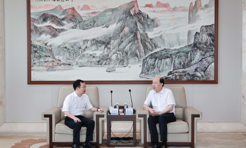 桐乡市委常委王志军莅临15VIP太阳集团调研